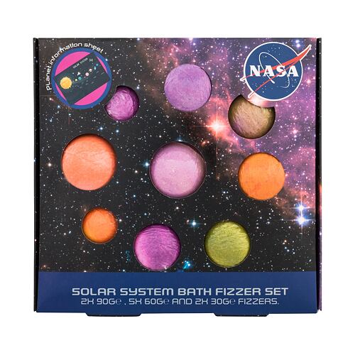 Bomba do koupele NASA Solar System Bath Fizzer Set 90 g poškozená krabička Kazeta
