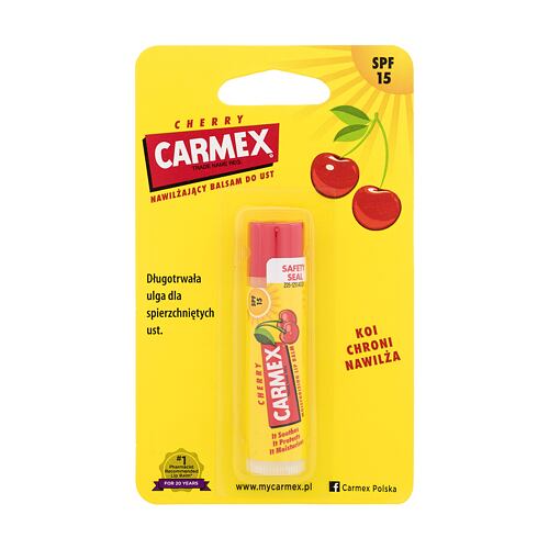 Balzám na rty Carmex Cherry SPF15 4,25 g poškozený obal