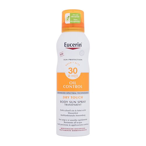 Opalovací přípravek na tělo Eucerin Sun Oil Control Body Sun Spray Dry Touch SPF30 200 ml