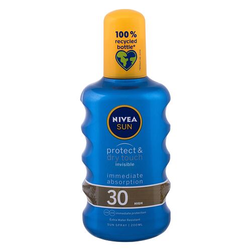 Opalovací přípravek na tělo Nivea Sun Protect & Dry Touch Invisible Spray SPF30 200 ml