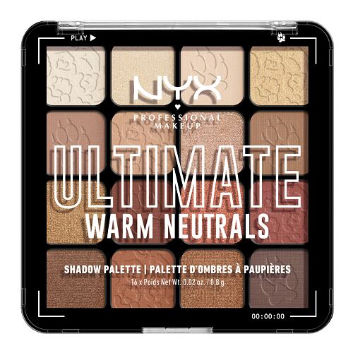 Oční stín NYX Professional Makeup Ultimate Warm Neutrals 12,8 g