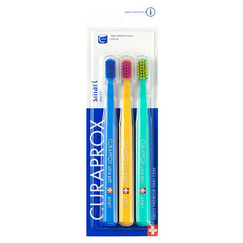 Klasický zubní kartáček Curaprox Smart Ultra Soft Trio 3 ks