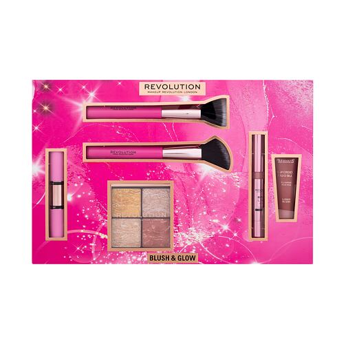 Rozjasňovač Makeup Revolution London Blush & Glow Gift Set 9,6 g poškozená krabička Kazeta