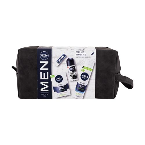 Balzám po holení Nivea Men Feeling Sensitive 100 ml poškozený obal Kazeta