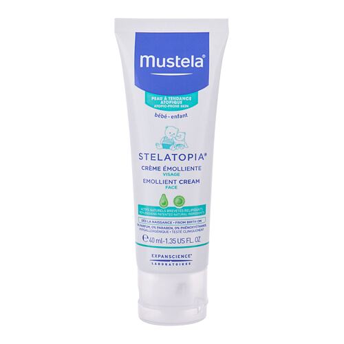 Denní pleťový krém Mustela Bébé Stelatopia Emollient Cream 40 ml poškozená krabička