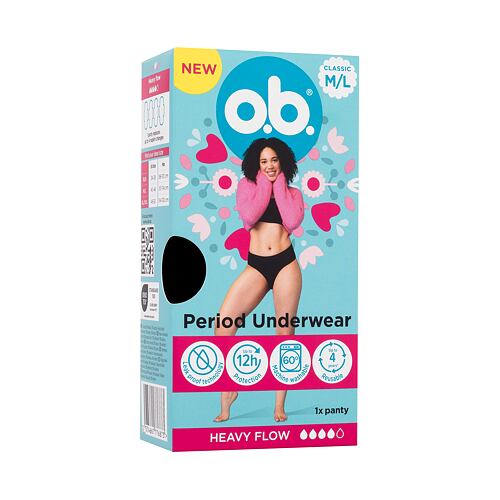 Menstruační kalhotky o.b. Period Underwear M/L 1 ks poškozená krabička