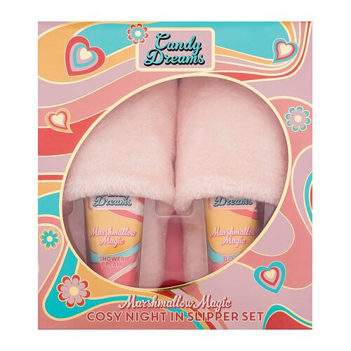 Sprchový krém Xpel Candy Dreams Marshmallow Magic Cosy Night In Slipper Set 100 ml poškozená krabička Kazeta