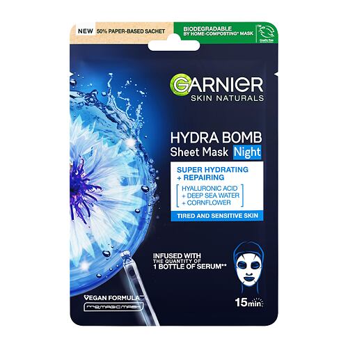 Pleťová maska Garnier Skin Naturals Hydra Bomb Night 1 ks