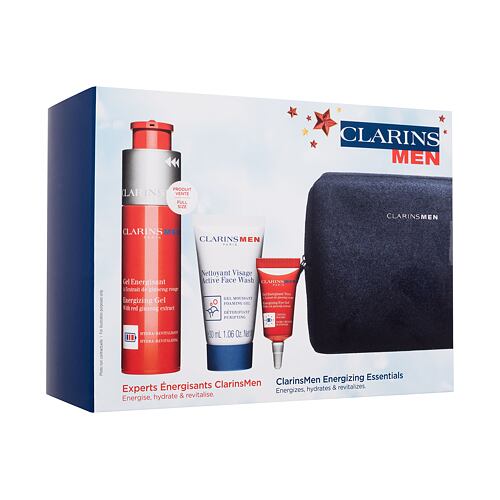 Pleťový gel Clarins Men Energizing Essentials 50 ml poškozená krabička Kazeta