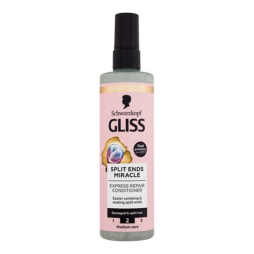 Bezoplachová péče Schwarzkopf Gliss Split Ends Miracle Expres Repair Conditioner 200 ml poškozený flakon