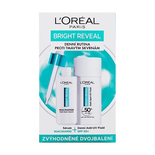 Denní pleťový krém L'Oréal Paris Bright Reveal Dark Spot UV Fluid SPF50+ 50 ml poškozená krabička Kazeta