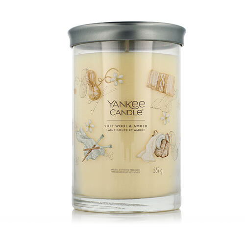 Vonná svíčka Yankee Candle Signature Soft Wool & Amber Tumbler 567 g