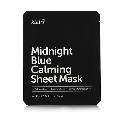 Pleťová maska Dear, Klairs Midnight Blue Calming Sheet Mask 25 ml