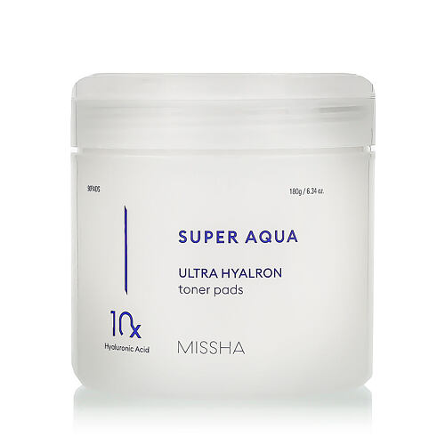 Čisticí ubrousky Missha Super Aqua Ultra Hyalron Toner Pads 90 ks