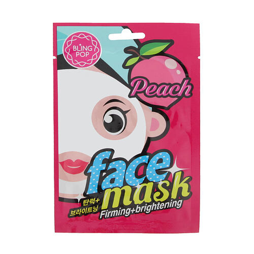 Pleťová maska Bling Pop Face Mask Peach Firming + Brightening 20 ml