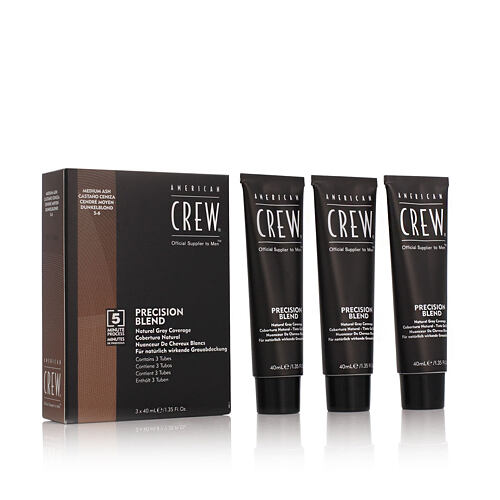 Barva na vlasy American Crew Precision Blend Natural Grey Blending Hair Color 3x40 ml 5-6 Medium Ash