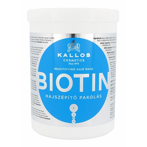 Maska na vlasy Kallos Cosmetics Biotin 1000 ml