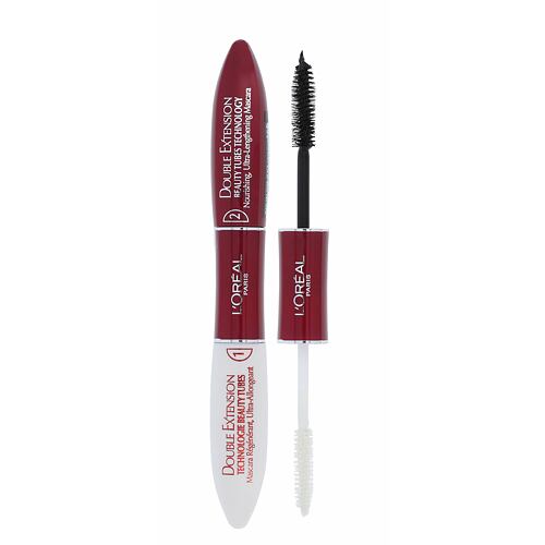 Řasenka L'Oréal Paris Double Extension Beauty Tubes 12 ml Black