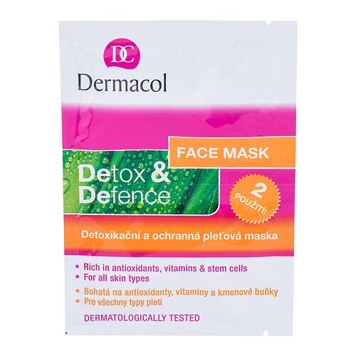 Pleťová maska Dermacol Detox & Defence 16 g