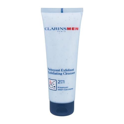 Peeling Clarins Men Exfoliating Cleanser 2in1 125 ml poškozená krabička