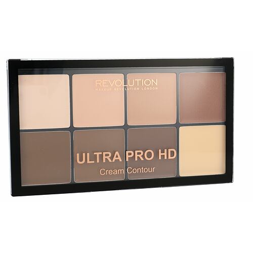 Pudr Makeup Revolution London Ultra Pro HD Cream Contour Palette 20 g Light Medium poškozená krabička