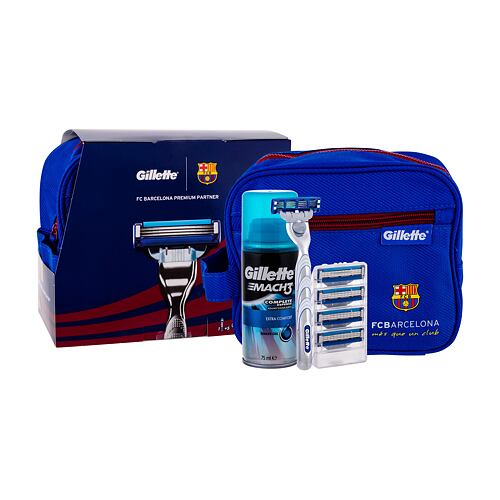 Holicí strojek Gillette Mach3 Turbo FC Barcelona 1 ks poškozený obal Kazeta