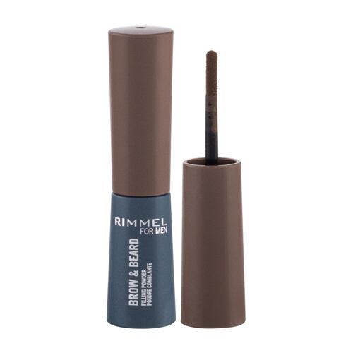 Pudr na obočí Rimmel London For Men Brow & Beard 0,7 g 002 Medium Brown