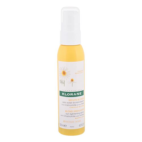 Bezoplachová péče Klorane Chamomile Blond Highlights Sun Lightening Spray 125 ml