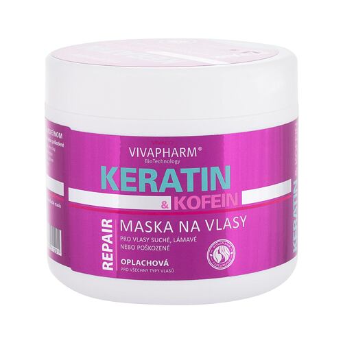 Maska na vlasy Vivaco VivaPharm Keratin & Caffeine 600 ml