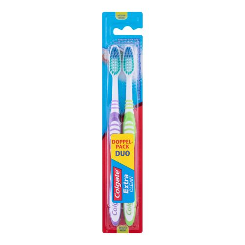 Klasický zubní kartáček Colgate Extra Clean Medium 2 ks poškozený obal