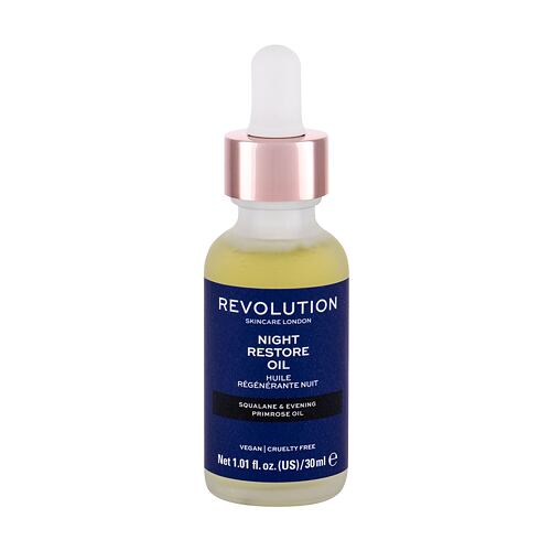Pleťové sérum Revolution Skincare Night Restore Oil 30 ml poškozená krabička