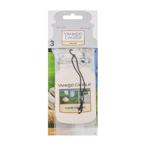 Vůně do auta Yankee Candle Clean Cotton Car Jar 3 ks