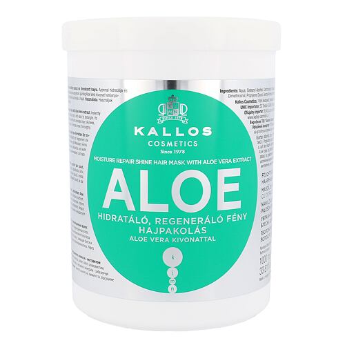 Maska na vlasy Kallos Cosmetics Aloe Vera 1000 ml poškozený flakon