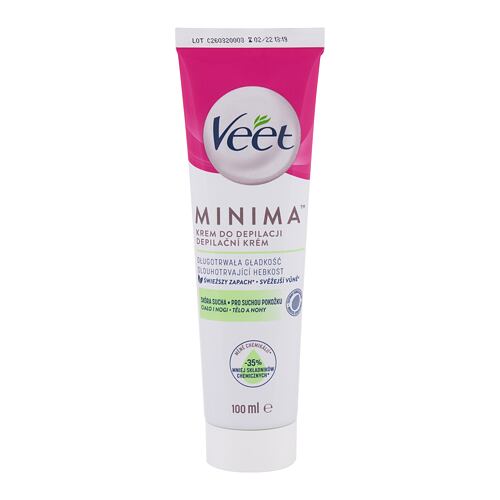 Depilační přípravek Veet Minima Hair Removal Cream Dry Skin 100 ml poškozená krabička