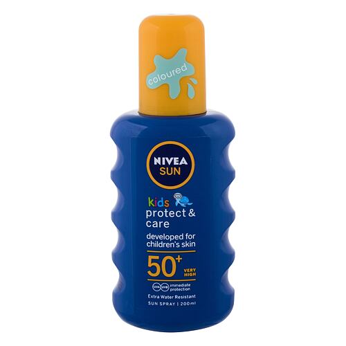 Opalovací přípravek na tělo Nivea Sun Kids Protect & Care Sun Spray SPF50+ 200 ml poškozený flakon