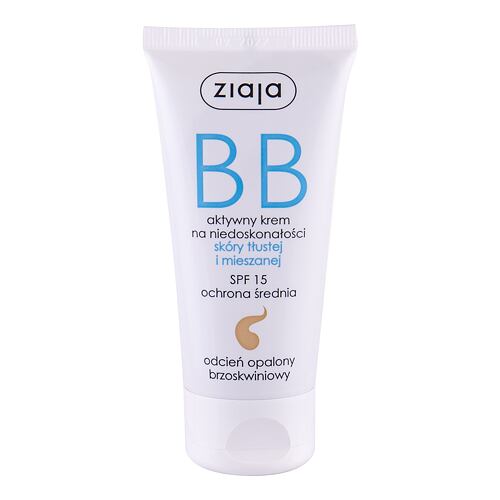 BB krém Ziaja BB Cream Oily and Mixed Skin SPF15 50 ml Dark poškozená krabička