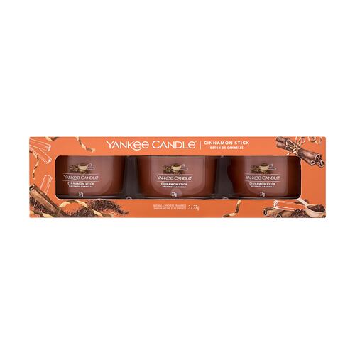 Vonná svíčka Yankee Candle Cinnamon Stick 37 g poškozená krabička Kazeta
