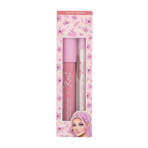 Lesk na rty Makeup Revolution London x Roxi Lip Kit 3 ml Cherry Blossom Kazeta
