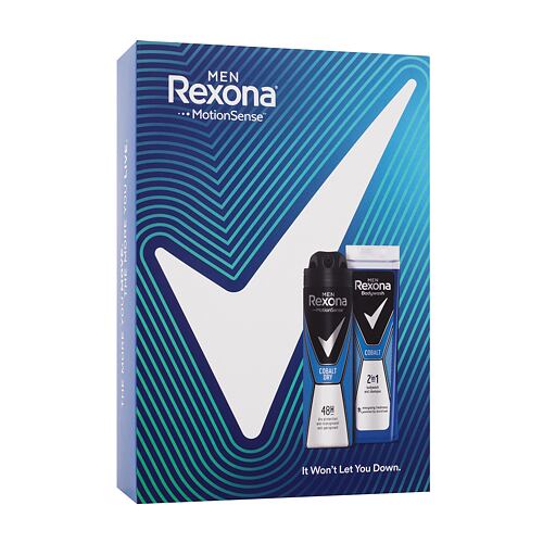 Sprchový gel Rexona Men Cobalt Gift Set 250 ml poškozená krabička Kazeta