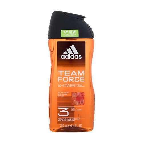 Sprchový gel Adidas Team Force Shower Gel 3-In-1 New Cleaner Formula 250 ml