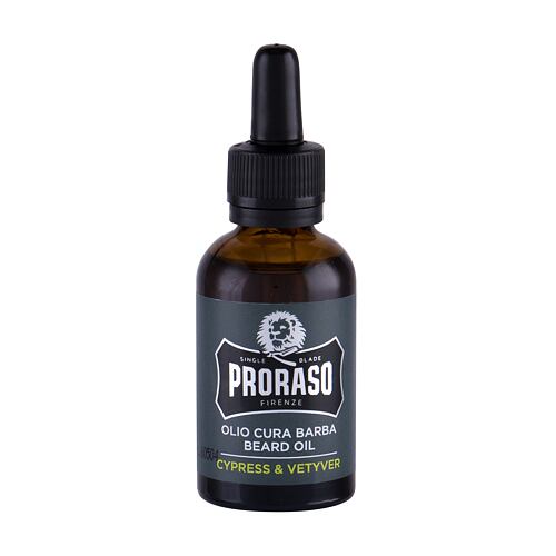 Olej na vousy PRORASO Cypress & Vetyver Beard Oil  30 ml poškozená krabička