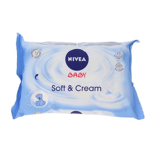 Čisticí ubrousky Nivea Baby Soft & Cream 63 ks poškozený obal