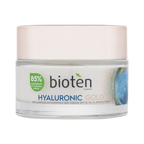 Denní pleťový krém Bioten Hyaluronic Gold Replumping Antiwrinkle Day Cream SPF10 50 ml