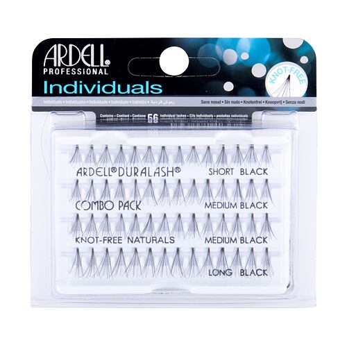 Umělé řasy Ardell Individuals Duralash Knot-Free Naturals Combo Pack 56 ks Black poškozená krabička