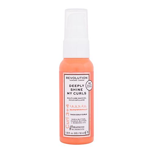 Olej na vlasy Revolution Haircare London Curl 3+4 Deeply Shine My Curls Multi-Use Hair Oil 50 ml