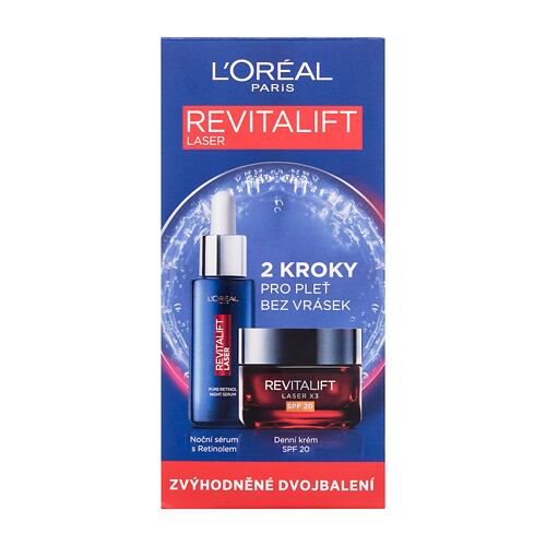 Denní pleťový krém L'Oréal Paris Revitalift Laser X3 50 ml poškozená krabička Kazeta