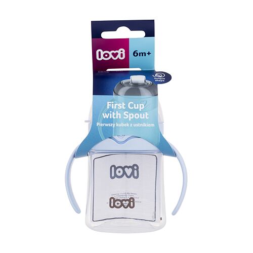 Hrneček LOVI First Cup With Spout Blue 6m+ 150 ml