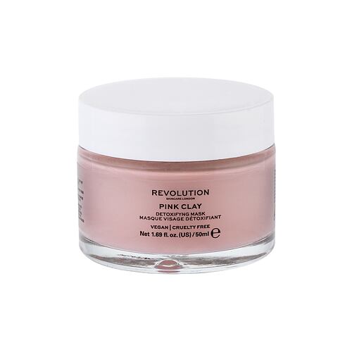 Pleťová maska Revolution Skincare Pink Clay Detoxifying 50 ml poškozená krabička