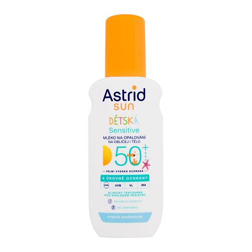 Opalovací přípravek na tělo Astrid Sun Kids Sensitive Lotion Spray SPF50+ 150 ml