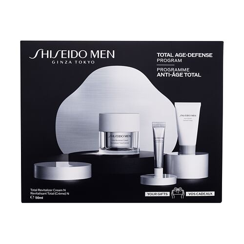 Denní pleťový krém Shiseido MEN Total Revitalizer Cream Total Age-Defense Program 50 ml poškozená krabička Kazeta